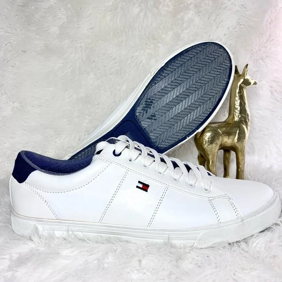 Tommy Hilfiger Mens White Lace Up Low Top Athletic Sneaker Shoes Size 11M Tommy Hilfiger Mens White Lace Up Low Top Athletic Sneaker  main image 4